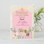 Cartes d'invitation à la cérémonie de haldi (Debout devant)