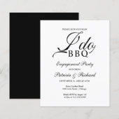 Cartes d'invitation à la fête de fiançailles Budge (Devant / Derrière)