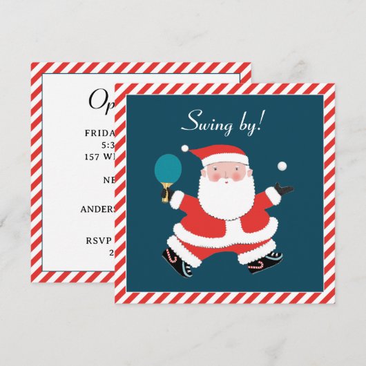 Cartes d'invitation à la fête de Noël (Devant / Derrière)