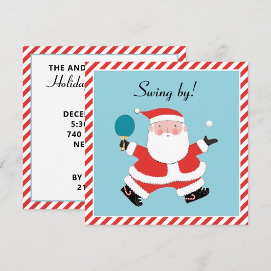 Cartes d'invitation à la fête de Noël (Devant / Derrière)