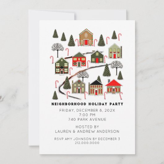 Cartes d'invitation à la fête de Noël (Devant)