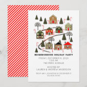 Cartes d'invitation à la fête de Noël (Devant / Derrière)