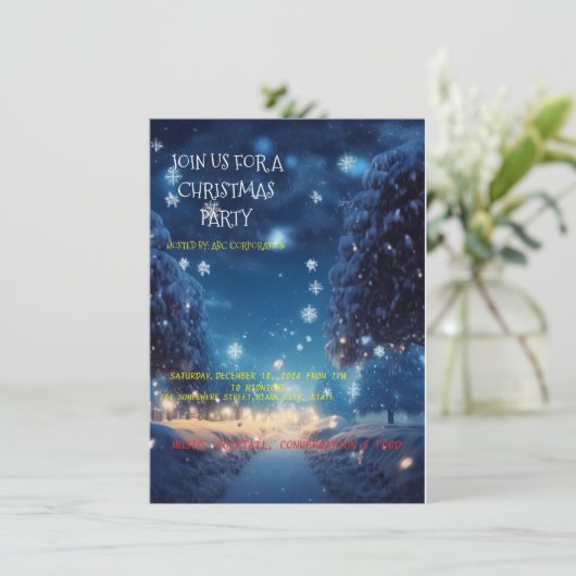 Cartes d'invitation à la fête de Noël (Debout devant)
