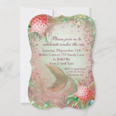 Cartes d'invitation à la fête de sirène des mers e (Dos)