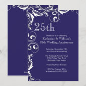 Cartes d'invitation à la fête des 25 ans de mariag (Devant / Derrière)