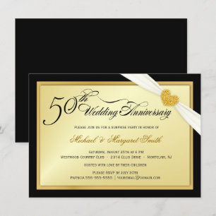 Cartes d'invitation à la fête des 50 ans de mariag