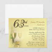 Cartes d'invitation à la fête des 63 ans de mariag (Devant / Derrière)