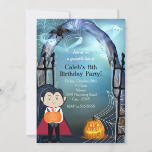 Cartes d'invitation à la fête d'Halloween du petit