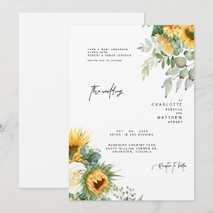 Cartes d'invitation à la floraison de tournesols m