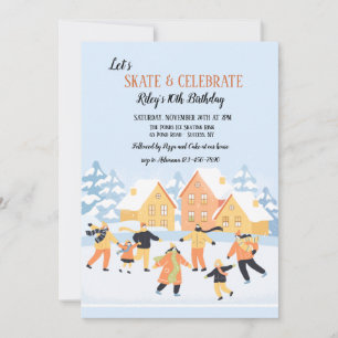 Cartes d'invitation à la patinoire