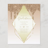 CARTES D'INVITATION À LA RÉUSSITE - Fille Glamour (Devant)