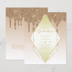 CARTES D'INVITATION À LA RÉUSSITE - Fille Glamour