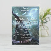 Cartes d'invitation à la soirée d'Halloween de nui (Debout devant)