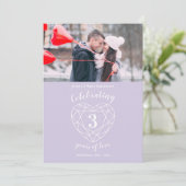 Cartes d'invitation à l'anniversaire de 3 ans avec (Debout devant)