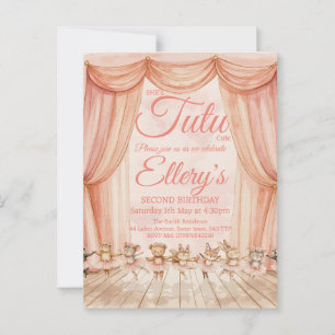 🎂 Cartes d'invitation à l'aquarelle Ballerine de