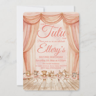 🎂 Cartes d'invitation à l'aquarelle Ballerine de