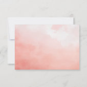 Cartes d'invitation à l'aquarelle rose chaud (Dos)