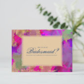 Cartes d'invitation à l'encre marbrée rose, violet (Debout devant)