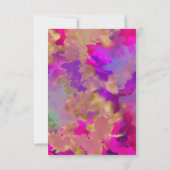 Cartes d'invitation à l'encre marbrée rose, violet (Dos)
