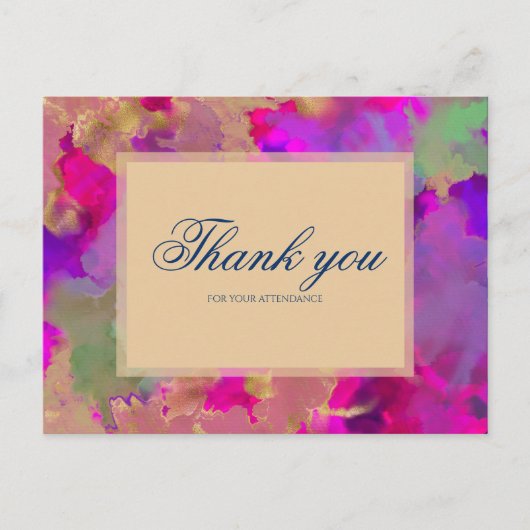 Cartes d'invitation à l'encre marbrée rose, violet (Devant)