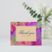 Cartes d'invitation à l'encre marbrée rose, violet (Debout devant)
