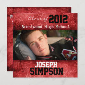 Cartes d'invitation à l'obtention d'un diplôme (Devant / Derrière)