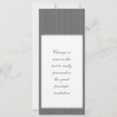 Cartes d'invitation à monogramme et rayures (Dos)