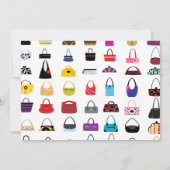 Cartes d'invitation à thème de sacs à main - HANDB (Dos)
