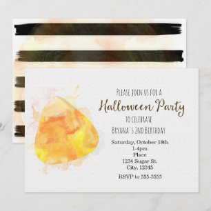 Cartes d'invitation à thème Halloween pour fête bo