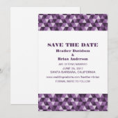 Cartes d'invitation à triangles géométriques pour  (Devant / Derrière)