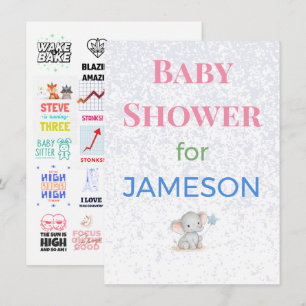 Cartes d'invitation à une baby shower Cartes joint