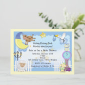 Cartes d'invitation à une baby shower sur le thème (Debout devant)