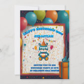 Cartes d'invitation à une fête avec heure et adres (Devant)