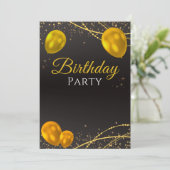 Cartes d'invitation à une fête d'anniversaire (Debout devant)