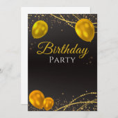 Cartes d'invitation à une fête d'anniversaire (Devant / Derrière)