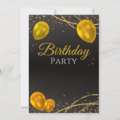Cartes d'invitation à une fête d'anniversaire (Devant)