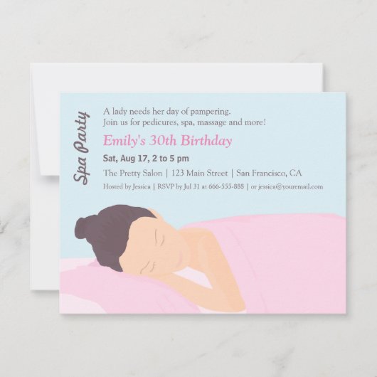 Cartes d'invitation à une fête d'anniversaire de f (Devant)