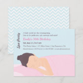 Cartes d'invitation à une fête d'anniversaire de f (Devant / Derrière)