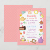 Cartes d'invitation à une fête d'anniversaire sur (Devant / Derrière)