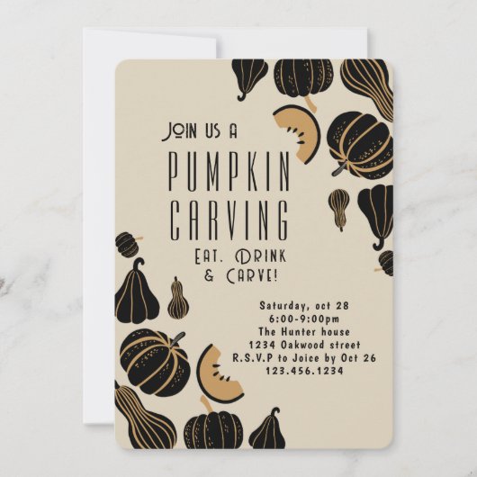 Cartes d'invitation à une fête de décoration de ci (Devant)