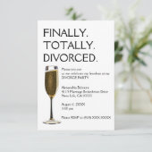 Cartes d'invitation à une fête de divorce (Debout devant)