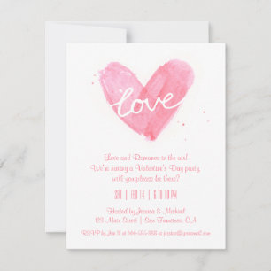 Cartes d'invitation à une fête de la Saint-Valenti