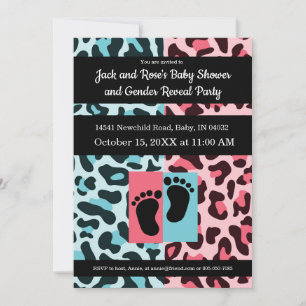 Cartes d'invitation à une fête de révélation du se