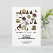 Cartes d'invitation à une fête de vacances (Debout devant)