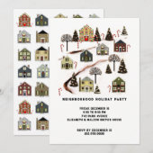 Cartes d'invitation à une fête de vacances (Devant / Derrière)