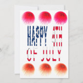 Cartes d'invitation à une fête du 14 juillet (Dos)