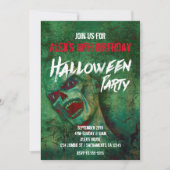 Cartes d'invitation à une fête Halloween de zombie (Devant)