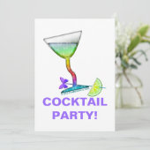 CARTES D'INVITATION À UNE FÊTE - MARTINI PAPILLON (Debout devant)