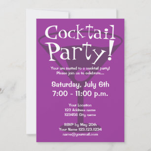 Cartes d'invitation à une soirée cocktail pour cél