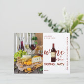 Cartes d'invitation à une soirée de dégustation de (Debout devant)